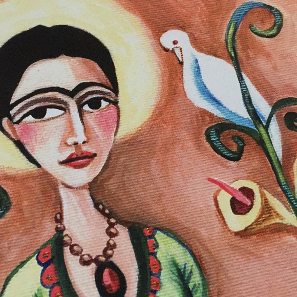 PRINT Frida Kahlo Bird and Cat - Picture 2 of 3